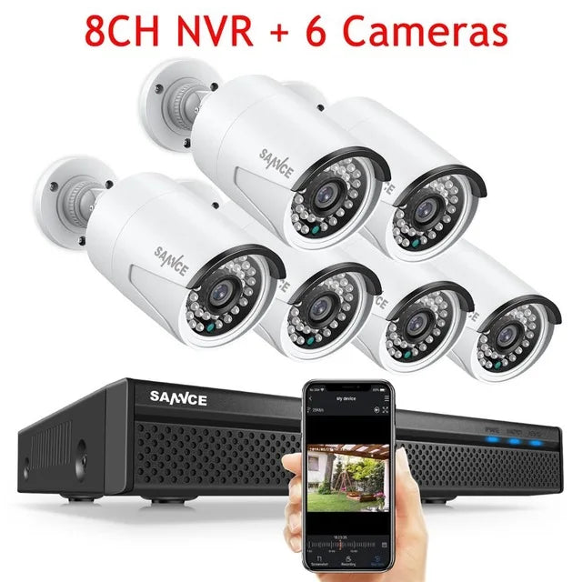 Audio + Video Surveillance Camera Security System 4/6/8pcs