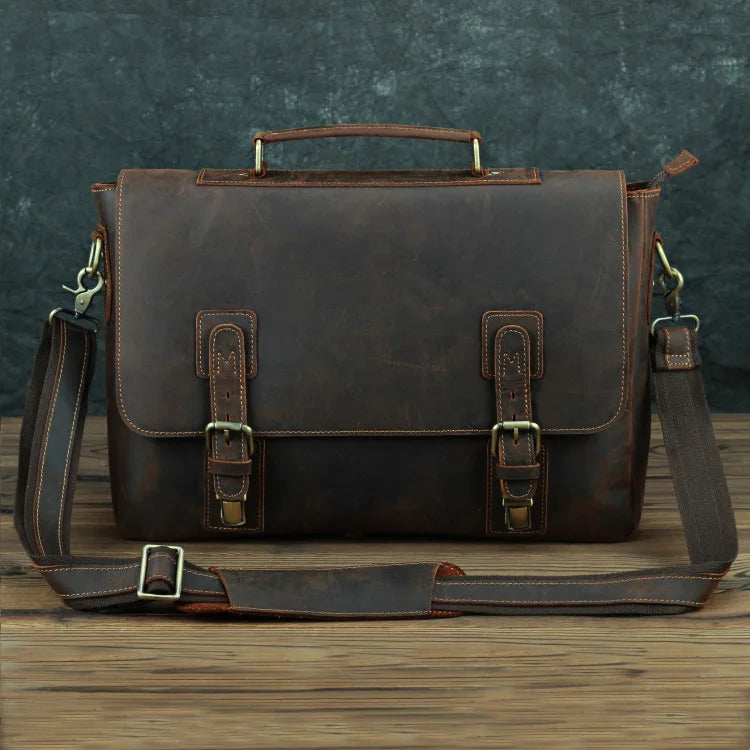 15.6 in Laptop Leather Bag