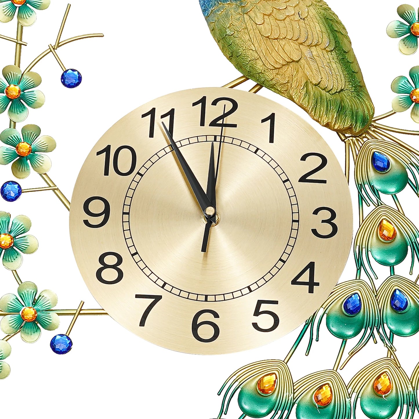 Exquisite Retro Peacock Wall Clock