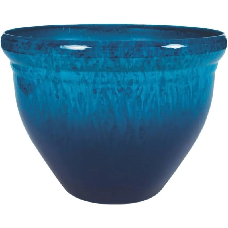 Decorative Round Planter - Lightweight Premium Resin