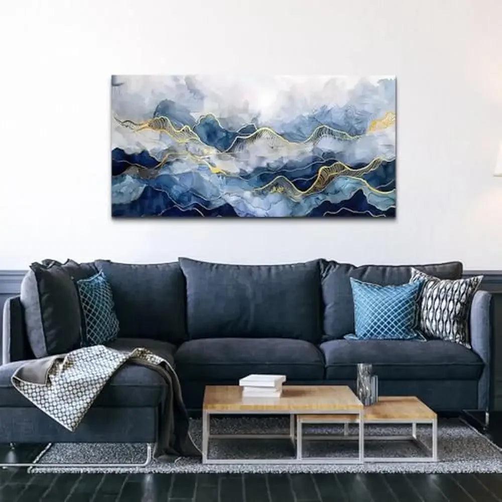 20" X 40" Abstract Ink Wall Art