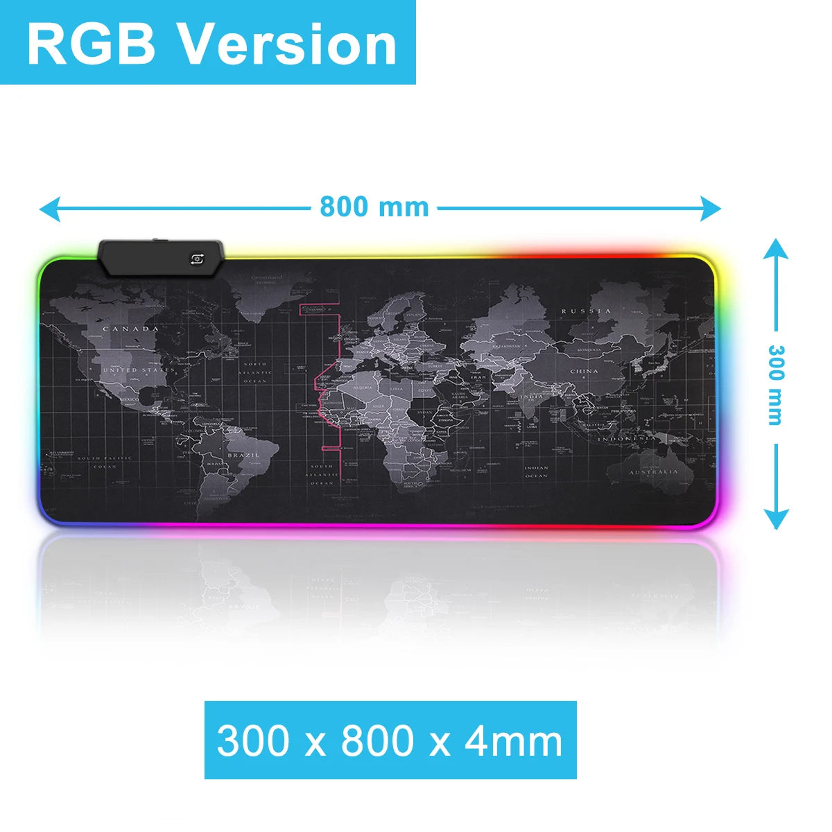 RGB Gaming Mouse Pad LED Computer Mat with Backlight