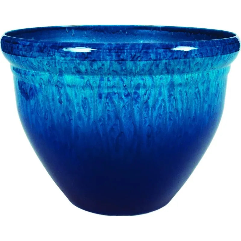 Decorative Round Planter - Lightweight Premium Resin