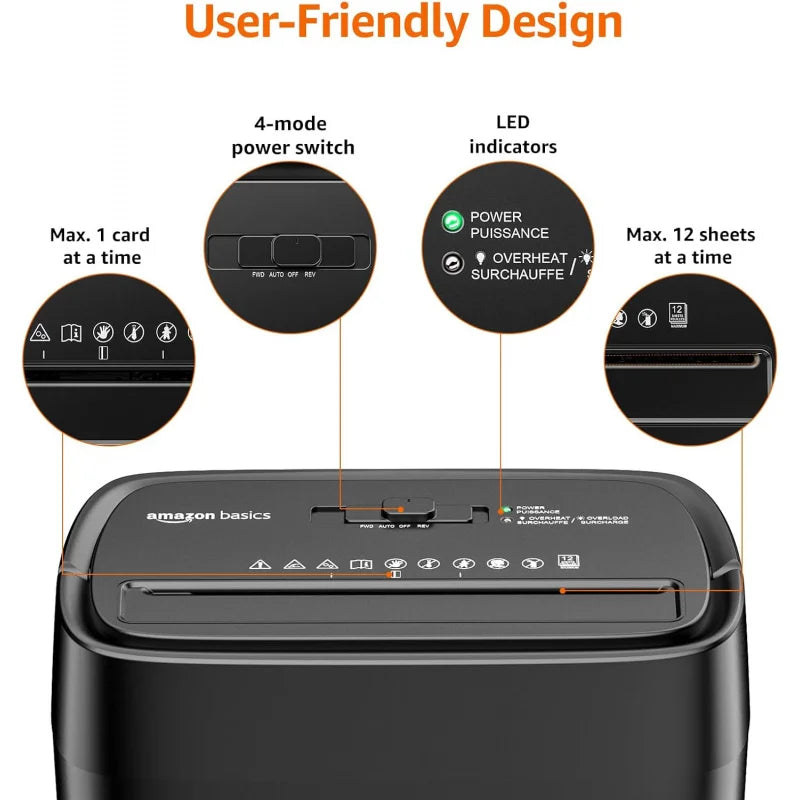 Basics Cross Cut Paper and Credit Card Shredder