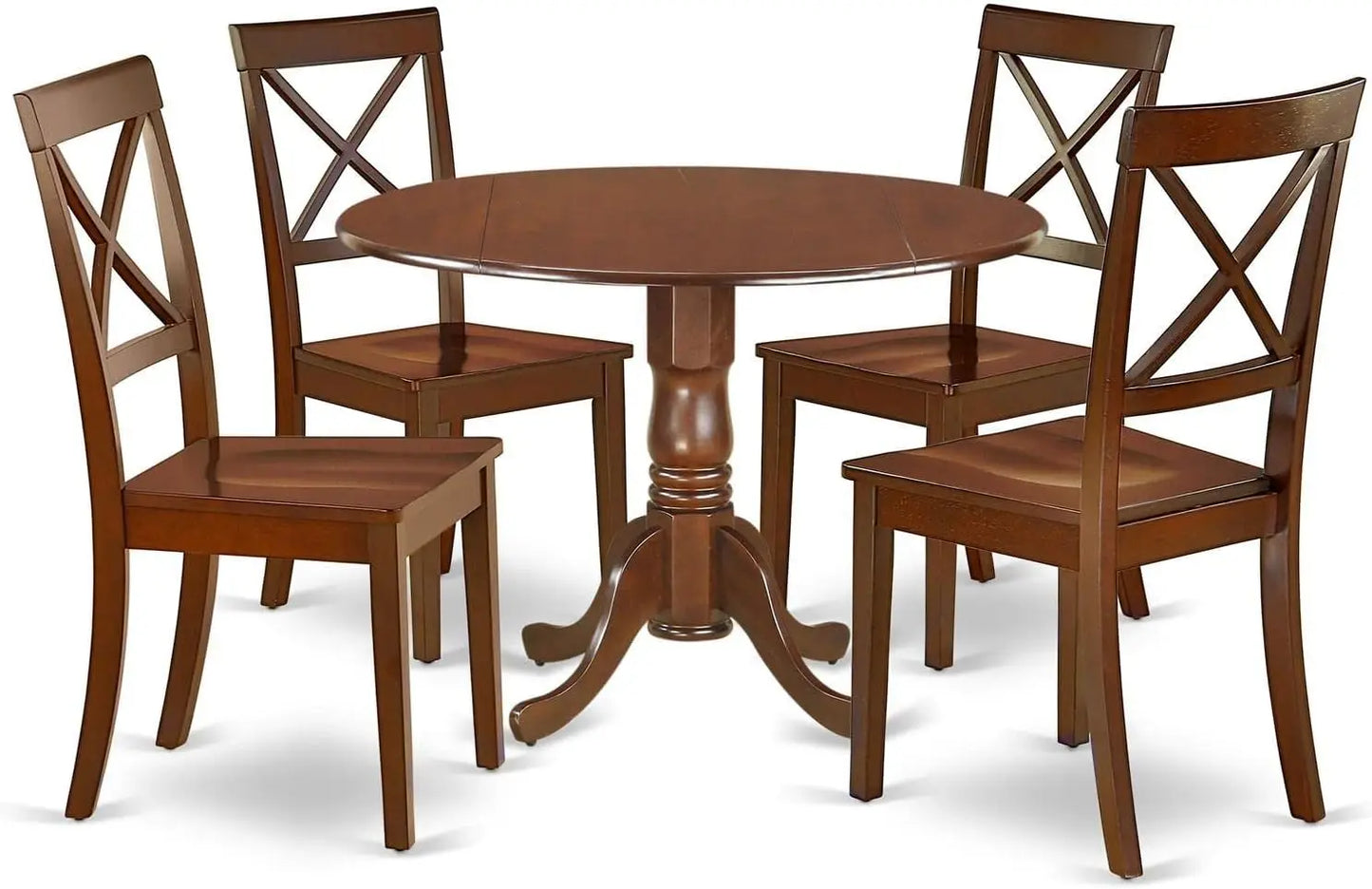 5 Piece Solid Wood Kitchen Dropleaf Table Set