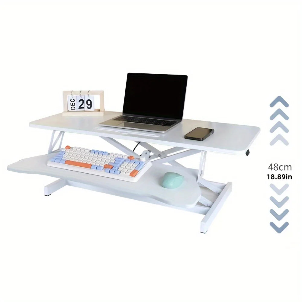 Dual Monitor Riser - Height Adjustable Standing Desk Converter