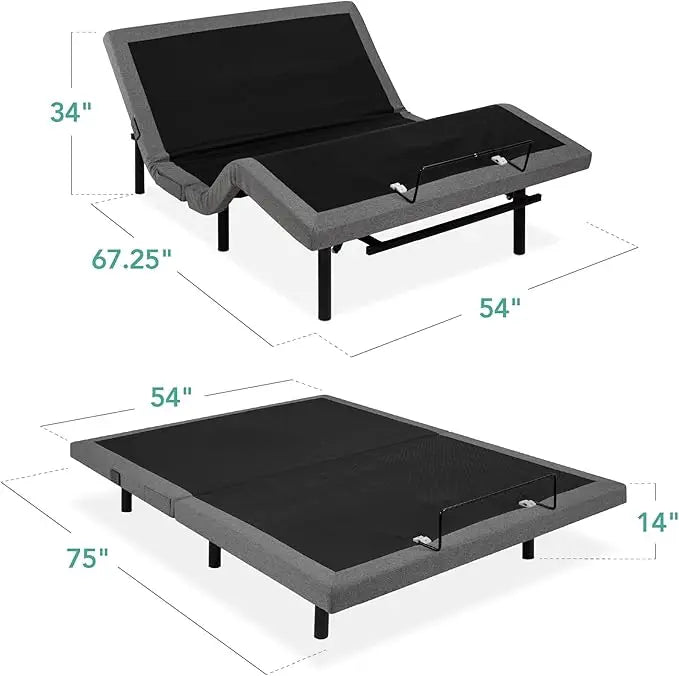 Queen Size Adjustable Bed Frame with Zero Gravity Base