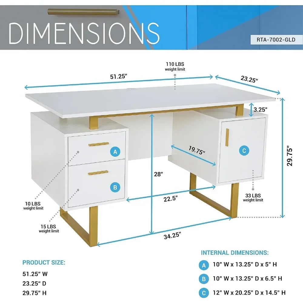 Modern Office Floating Desktop Surface Desk