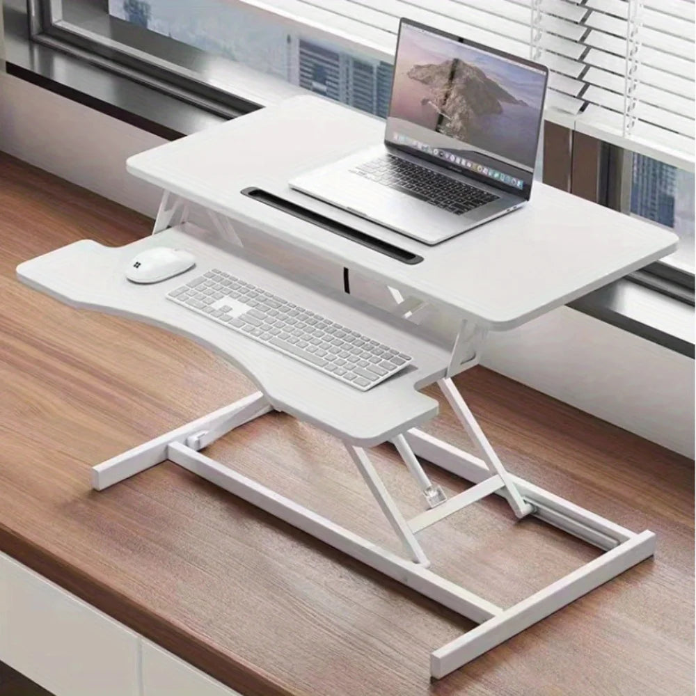 Dual Monitor Riser - Height Adjustable Standing Desk Converter