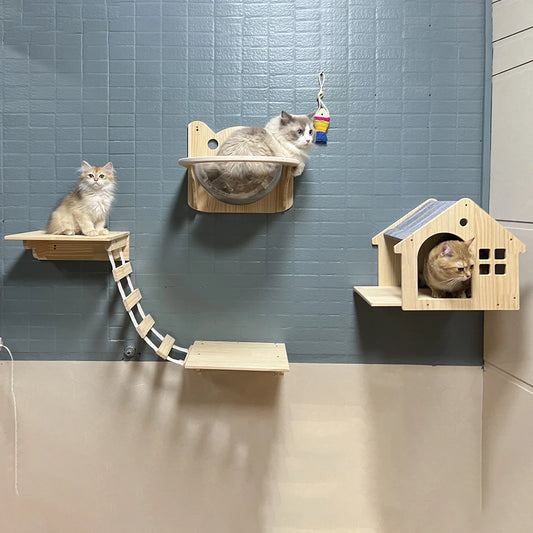 1pc Wall Mounted Floating Cat House or Climbing Ladder