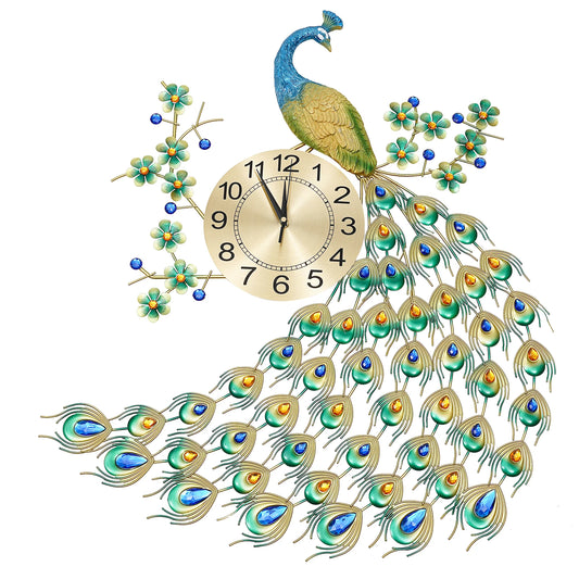 Exquisite Retro Peacock Wall Clock