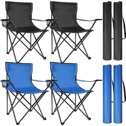 Folding Camping, Lawn, Beach Chairs, 4 Pack